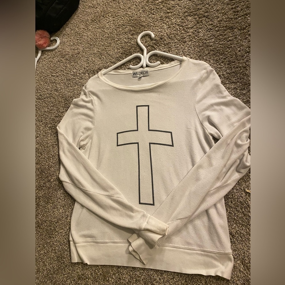 White wild fox long sleeve